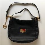 Michael Kors Bags | Black Leather Michael Kors Shoulder Bag | Color: Black | Size: 16.5 X 12 Inches