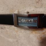 Gucci Jewelry | Gucci Wrist Watch Silverblue Dial Leather Band | Color: Blue/Silver | Size: 8-9