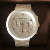 Michael Kors Accessories | Michael Kors White And Gold Watch | Color: Gold/White | Size: Os