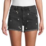 Anthropologie Shorts | Driftwood Black Denim Connie Embroidery Shorts 26 | Color: Black | Size: 26
