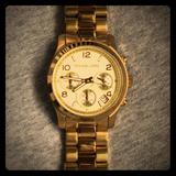 Michael Kors Accessories | Michael Kors Gold Watch | Color: Gold | Size: Oversized