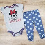 Disney Matching Sets | Disney Baby Minnie Mouse Two Piece Pants Set | Color: Blue/Red | Size: 18mb