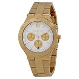 Michael Kors Accessories | Michael Kors Over Sized Gold White Dial Watch | Color: Gold | Size: Os