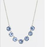 Coach Jewelry | Coach Crystal Link Necklace | Color: Blue/Silver | Size: Os