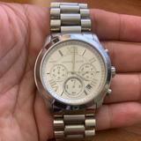 Michael Kors Accessories | Mk Womens Cooper Chronograph Silver Watch Mk6273 | Color: Silver | Size: 6 Inc.