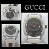 Gucci Accessories | Gucci Sync Swiss Black Dial White Silicon Watch | Color: White | Size: -Case Size46 Mm