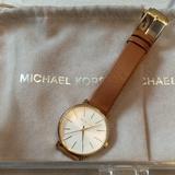 Michael Kors Accessories | Gold Face Michael Kors Brown Band Watch | Color: Gold/Tan | Size: Os
