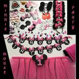 Disney Party Supplies | Disney Minnie Mouse 1st Birthday Party Decoration | Color: Black/Pink | Size: Os