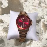 Michael Kors Jewelry | Michael Kors Maroon & Rose Gold Petite Watch | Color: Gold/Pink | Size: Os