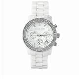 Michael Kors Accessories | Michael Kors Ceramic White Watch With Crystals | Color: White | Size: Os
