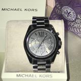 Michael Kors Accessories | Michael Kors Oversized Bradshaw Black-Tone Watch | Color: Black | Size: 42mm