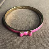 Kate Spade Jewelry | Iconic Kate Spade Pink Bow Enamel Bangle! | Color: Pink | Size: Os