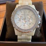 Michael Kors Accessories | Michael Kors Madison Watch Mk 5598 | Color: Cream/Silver/White | Size: Os