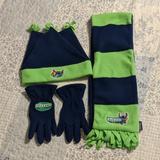 Disney Accessories | Stitch Hat, Gloves & Scarf Set | Color: Blue/Green | Size: Osb