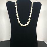 J. Crew Jewelry | J. Crew Acrylic Pearl Necklace | Color: Silver/White | Size: Length 9 + 3 Extension Chain