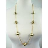 J. Crew Jewelry | J. Crew Black Faux Pearl And Crystal Necklace | Color: Gold/Gray | Size: Necklace Drop 16 12