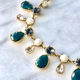 J. Crew Jewelry | Emerald, Gray Diamond, And Pearl Jcrew Necklace | Color: Gray/Green | Size: Approximately 18.5 Inches