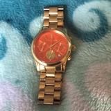 Michael Kors Accessories | Michael Kors Watch | Color: Gold/Orange | Size: Os