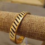 Kate Spade Jewelry | Kate Spade Gold Stripe Bangle | Color: Black/Gold | Size: Os