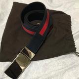 Gucci Accessories | Gucci Exclusive Web Belt In Navyrednavy | Color: Blue/Red | Size: 110115 (36-40)
