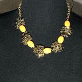 J. Crew Jewelry | J. Crew Bronze Color Multi Crystal Necklace | Color: Gold/Orange | Size: Os