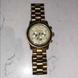 Michael Kors Accessories | Michael Kors Chrono Champagne Dial Mens Watch | Color: Gold | Size: Os