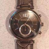 Michael Kors Accessories | Michael Kors Chronograph Watch | Color: Gray/Tan | Size: Os