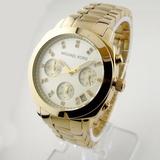 Michael Kors Accessories | Michael Kors Gold Tone Ladies Chronograph Watch | Color: Gold | Size: Os
