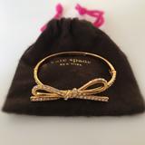 Kate Spade Jewelry | Kate Spade Pave Bow Bangle | Color: Gold/Yellow | Size: Os
