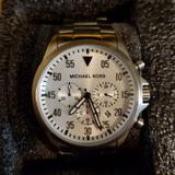 Michael Kors Accessories | Michael Kors Men's Gage Silver-Tone Watch Mk8331 | Color: Silver/White | Size: Os