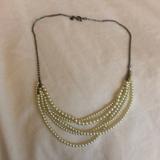 J. Crew Jewelry | Jcrew Pearl Layer Necklace | Color: Silver/White | Size: Os