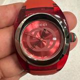 Gucci Accessories | Gucci Sync Xxl Red Rubber Unisex Watch Ya137103 | Color: Red | Size: Os