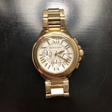 Michael Kors Accessories | Michael Kors Gold Watch | Color: Gold/White | Size: Os