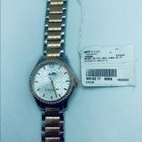Coach Accessories | New Coach Maddy Two Tone Silverrg Lady Watch | Color: Gold/Silver/Tan/White | Size: Os