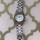Michael Kors Accessories | Michael Kors Petite Lexington Pav Two Toned Watch | Color: Gold/Silver/Tan | Size: 26 Mm