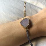 Urban Outfitters Jewelry | Genuine Amethyst Bracelet | Color: Brown/Tan | Size: Os