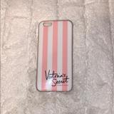 Victoria's Secret Accessories | Iphone 66s Victorias Secret Stripes Case | Color: Pink/White | Size: Iphone 66s