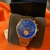 Michael Kors Accessories | Michael Kors Gold Watch With Beautiful Blue Face | Color: Blue/Gold | Size: Os
