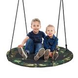 Costway 40 Inch Flying Saucer Tree Swing Outdoor Play Set with Adjustable Ropes Gift for Kids