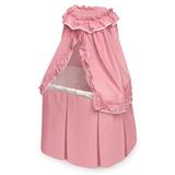 Badger Basket Kisses Rectangle Rocking Doll Bassinet -/White Plastic in Pink, Size 31.5 H x 21.5 W x 12.0 D in | Wayfair 17920