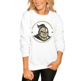 Women's White UCF Knights End Zone Pullover Sweatshirt