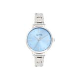 Sophie And Freda Milwaukee Bracelet Watch - Women's 38 mm Silver Case Periwinkle Dial Silver Strap