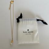 Kate Spade Jewelry | Kate Spade Pearl Necklace | Color: Cream/Gold | Size: Chain Length Approximately 9in