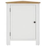 Gracie Oaks McVille 1 Door Corner Accent Cabinet Wood in Brown/White, Size 31.5 H x 23.23 W x 14.17 D in | Wayfair 98462907CE32490AAA9C1D770B72465F