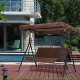 Arlmont & Co. Gaia Porch Swing w/ Stand Metal, Size 60.0 H x 66.9 W x 44.9 D in | Wayfair D536FC85DBE64A83836347D641B0B453