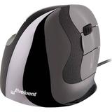 Evoluent VerticalMouse D Wired Mouse (Medium, Dark Silver) VMDM