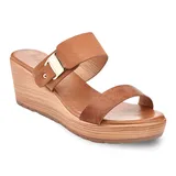 Henry Ferrera Comfort 202 Women's Wedge Sandals, Size: 10, Brown