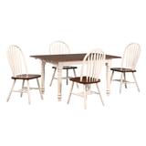 Sunset Trading Andrews 5 Piece Butterfly Dining Set with Arrowback Chairs - Sunset Trading DLU-TLB3660-820-AW5PC