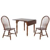 Sunset Trading Andrews 3 Piece Drop Leaf Dining Set In Chestnut Brown With Spindleback Chairs - Sunset Trading DLU-ADW3448-C30-CT3PC