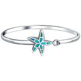 BLING Jewelry Blue Opal Starfish Bangle Bracelet